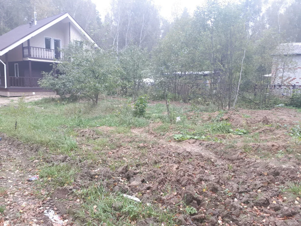 Планировка и отсыпка плодородным грунтом, Шумилово