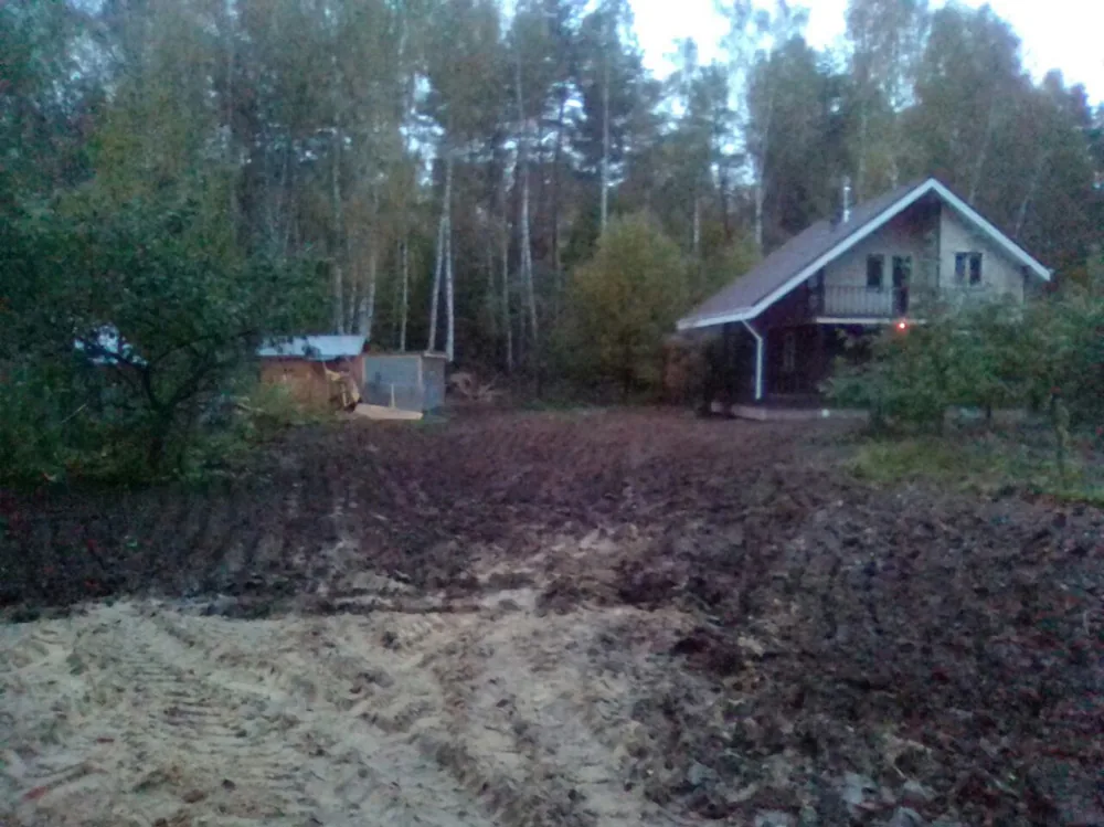 Планировка и отсыпка плодородным грунтом, Шумилово