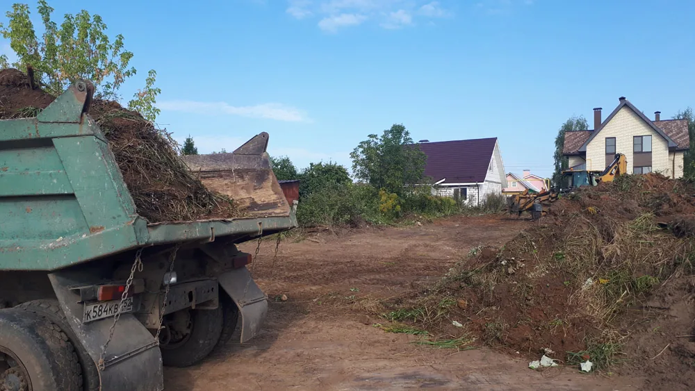 Расчистка участка, Нижегородская область, Ройка