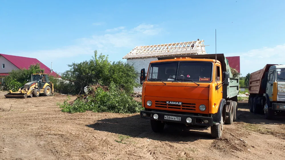 Расчистка участка, Нижегородская область, Ройка