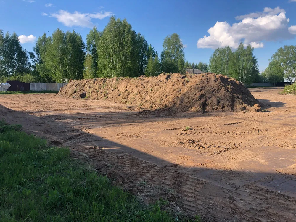 Расчистка участка, Малинино