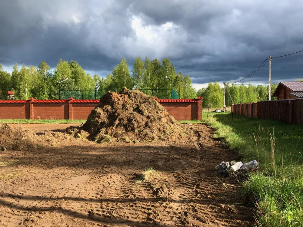 Расчистка участка, Малинино