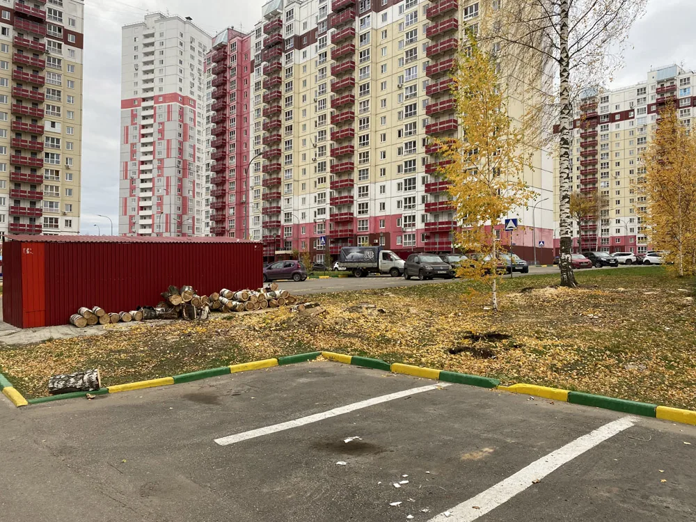 Спил деревьев, ЖК Белый город, Нижний Новгород