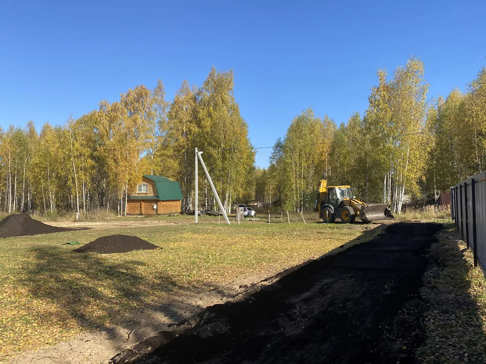 Выравнивание участка, Инютино