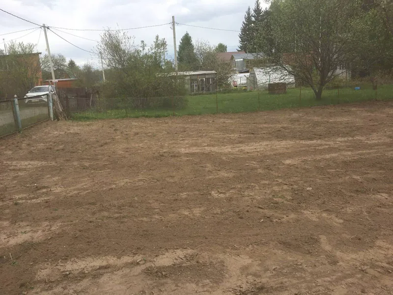 Расчистка и выравнивание участка, с.Линда Борский р-н, весна