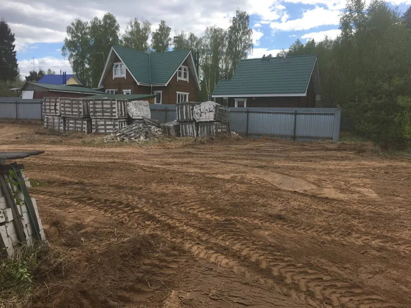 Выравнивание участка, д.Конево Балахнинский р-н, весна